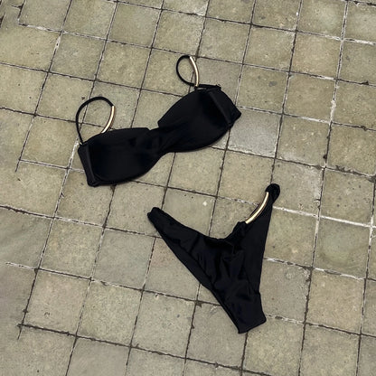 Push Up Bikinis Sexy Women Swimsuit 2025 Female Swimwear Bandeau Biquini Thong Triangle Swimming Suits Halter Bodysuit Beachwear