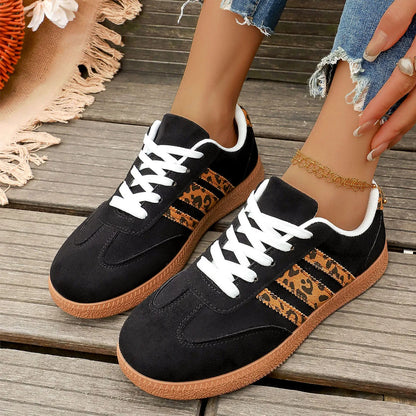 Women Sneakers Brand Classical Outdoor Casual Shoes Luxury Designer Leopard Print Comfort Large Size Flat Shoes Zapatos De Mujer