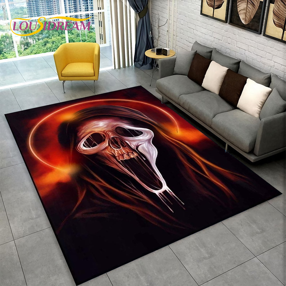 Horror Movie Character Chucky Saw Cartoon Area Rug,Carpet Rug for Living Room Bedroom Sofa Doormat Decoration Non-slip Floor Mat
