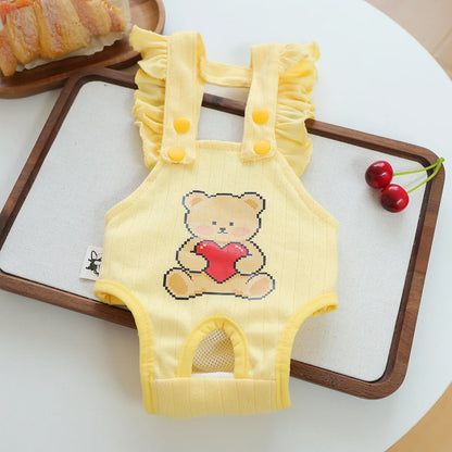 BXX Pet Apparel Happy Puppy Small Dog Outdoor Casual Breathable Soft Fabric Feife Physiological Pants