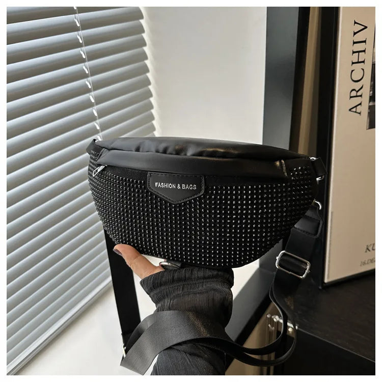Fashion Luxury Women's Chest Bag For Travel, Wide Strap Crossbody Shoulder Bags Designer Fanny Pack Ladies Waist Bag
