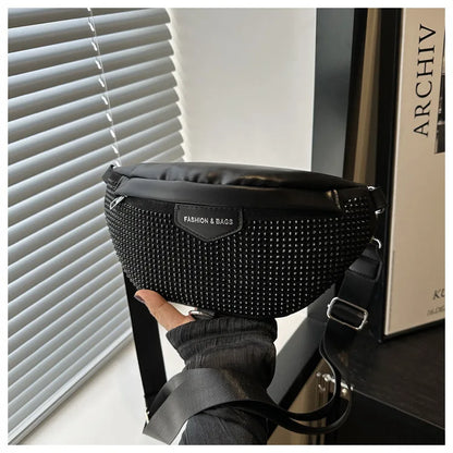 Fashion Luxury Women's Chest Bag For Travel, Wide Strap Crossbody Shoulder Bags Designer Fanny Pack Ladies Waist Bag