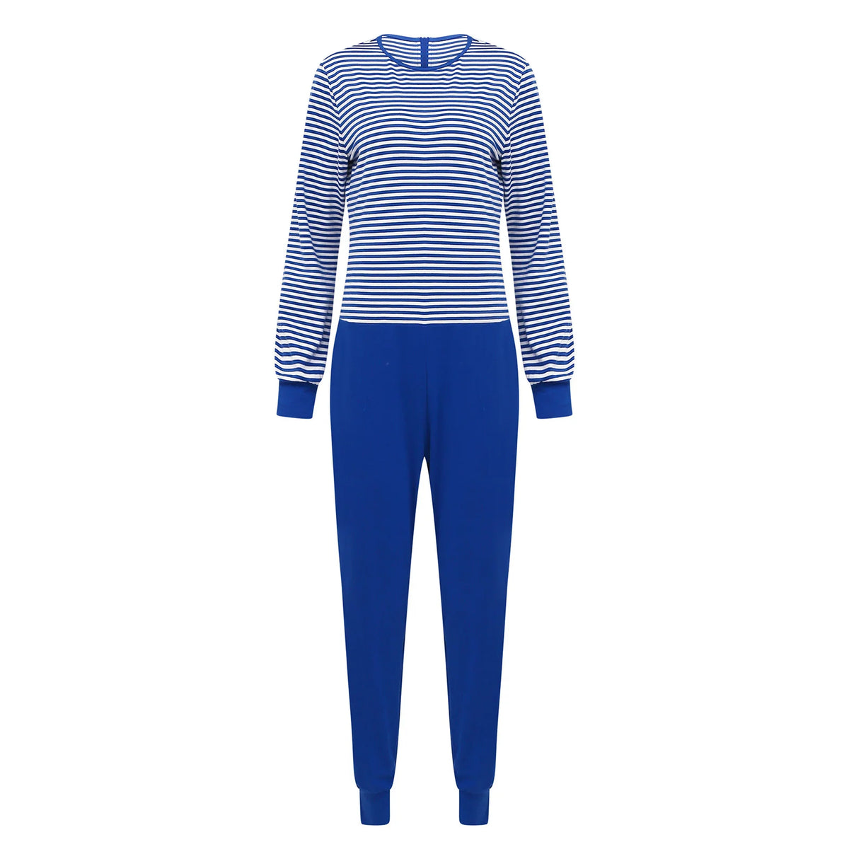 Elderly Men Women Anti-Strip Adaptive Jumpsuit Long Sleeve Striped Zipper One-piece Rompers for Special Needs and Disabilities