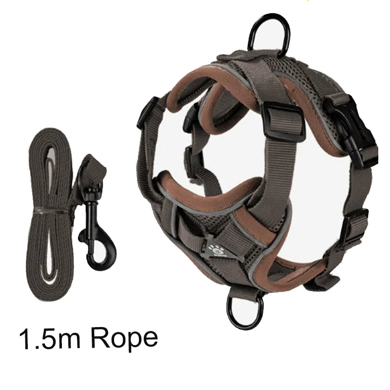 Adjustable Dog Harness Leash Set for Small Medium Dogs Cats Reflective Chest Strap Pets Harnesses Vest Outdoor Puppy Supplies