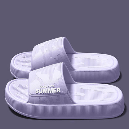 Men Summer Slippers Soft Sole EVA Sandals Non Slip Platform Soft Home Slides Outdoor Beach Shoes Unisex Bathroom Slippers