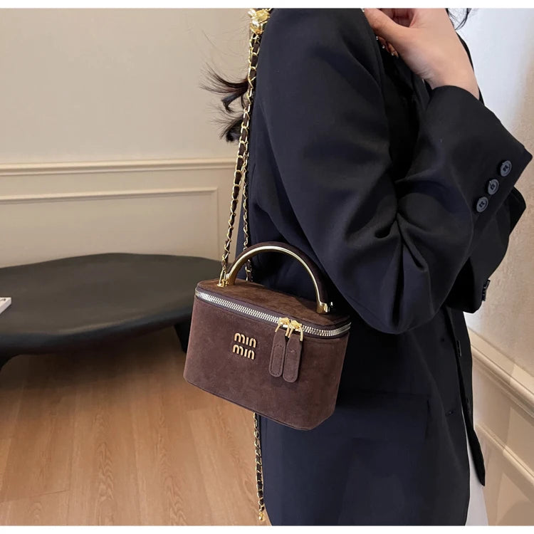 New Frosted Handbags Women's Square Bags Mini Lipstick Cosmetics Packs Ladies Handbags and Purse Niche Shoulder Crossbody Bags
