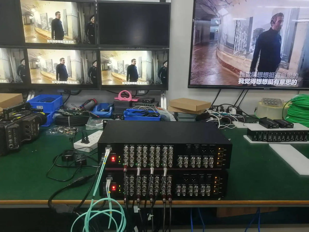 22-Channel 12G Custom Design Transmission Fiber Kits With XLR Audio and 1GB Ethernet