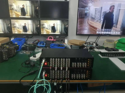 22-Channel 12G Custom Design Transmission Fiber Kits With XLR Audio and 1GB Ethernet