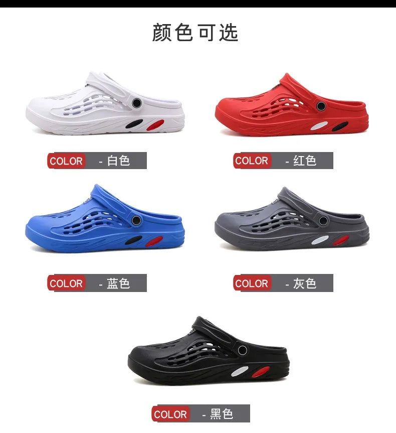 Summer Unisex Clogs Sandals Shoe Men Woman Hoof Thongs Stamp Garden Beach Big Size 36-49 Slippers for Men's Shoes Zapatos Hombr