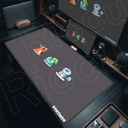 P-pokemon Bulbasaur Mouse Mats Rubber Mousepad Large Anime Gaming Accessories Pad Kawaii Carpet Cabinet Keyboard Office Deskmat