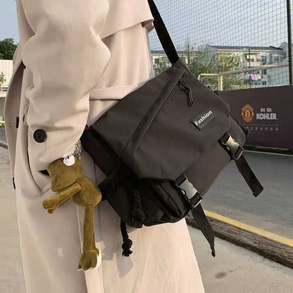 Youth Fashion Nylon Crossbody Bags for Women Handbags Shoulder Bag Large Capacity Solid Canvas Messenger Bag Girls School Bags