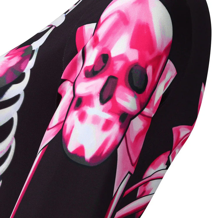 Halloween Scary Cosplay Skeleton Rose Sexy Women Devil Vampire Jumpsuit Party Carnival Scary Costume Baby Girl Day of The Dead