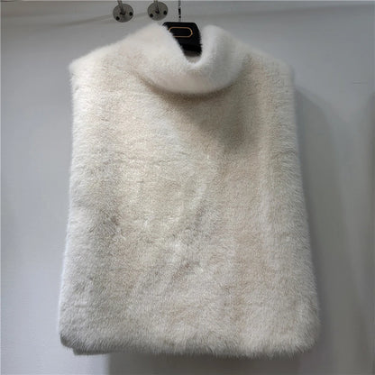 DEAT 2025 Autumn Winter New High Quality Soft Fur Vest For Women Imitation Mink Fur Sleeveless Fur Tank Top Female 11A07795