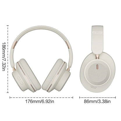 Wireless Headphones Bluetooth 5.3 Headset Foldable Portable Earphones Fashion Photography Props Aesthetic Outfit Accessories Long Battery Life Comfortable Lightweight Over Ear Bass Stereo Sound Adjustable Headband For Travel