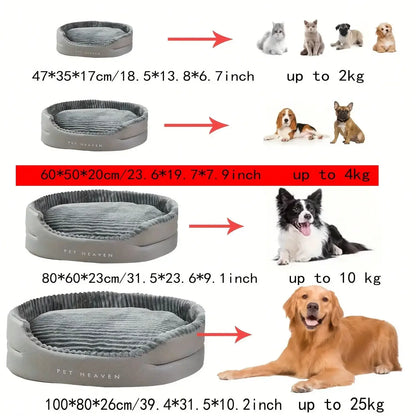 Machine-Washable Soft & Cozy Pet Bed – All-Season Dog & Cat House With Warm Mat | Plush Comfort, Winter Essential & Perfect Christmas Gift For Small/Medium/Large Pets, Indoor Outdoor Use