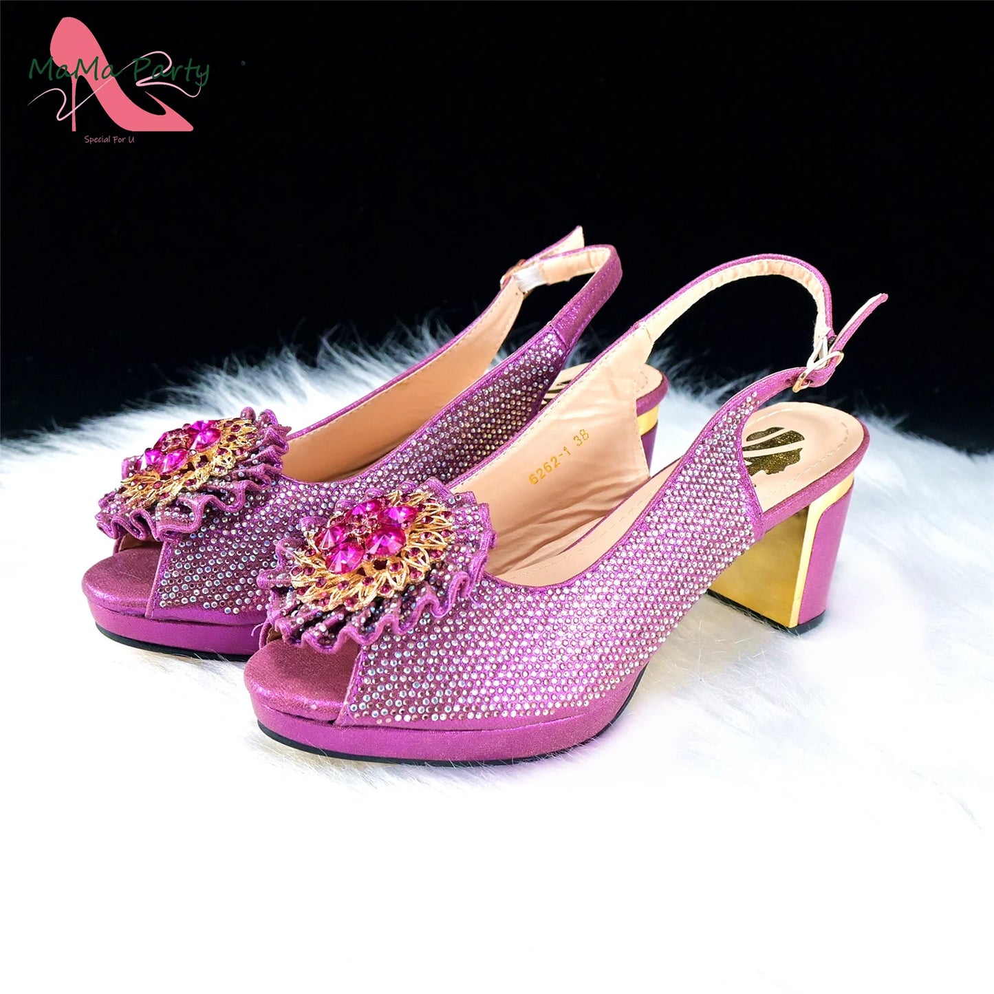 Mature Italian Women Shoes Matching Bag Set in Green Color 7 CM Comfortable Heels with Plaform Elegant Peep Toe Sandals