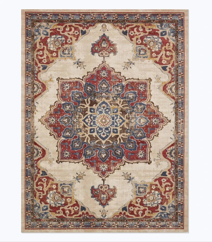 American Retro Style Rugs for Bedroom Large Area Living Room Decoration Anti-slip Carpet Washable Lounge Floor Mat Home Soft Rug
