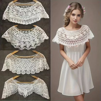 Women's Summer Knitted Hollow Lace Camisole Vest Sunscreen Shawl Casual Short Cardigan