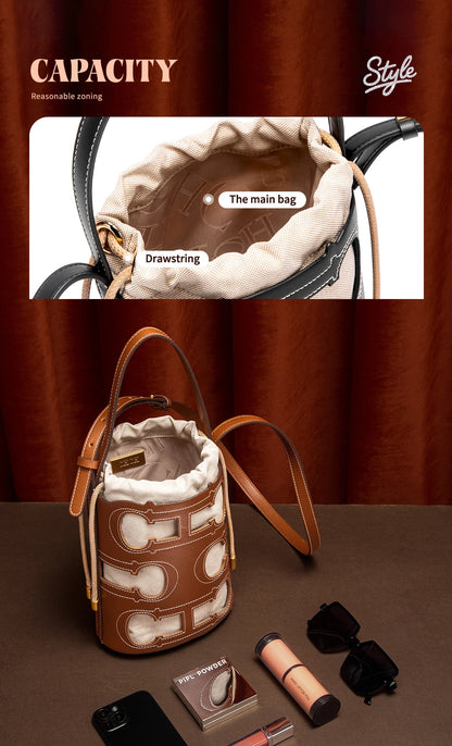 CHCH Women's Shoulder Bag 2026 Spring Hollow Design Handbag High Quality Detachable Shoulder Strap16.5*10*22.5cm