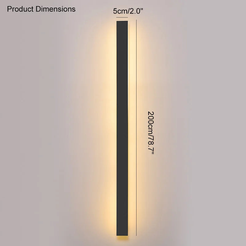 Waterproof LED Wall Light Minimalist LED Outdoor Wall Lamp Black Balcony Terrace Indoors Wall Decor IP65 Outside Garden Lights