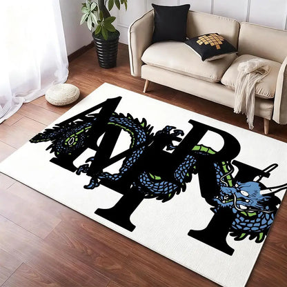Brand Logo A-Amiri Floor Mat Soft Thickened Non-Slip Washable Door Mat for Living Room Home Decor Flannel Rugs