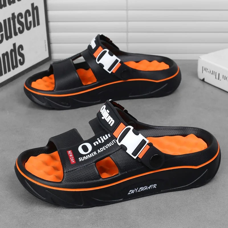 Unisex Slippers Summer Men Sandals Fashion Women Garden Shoes Orginal Beach EVA Slides Soft Thick Shoes Outdoor Non Slip Home