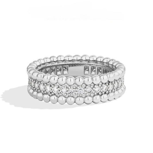 2026 Luxury Round-cut S925 925 Silver-plated Artificial Moissanite Eternal Ring for Women Party Jewelry Holiday Gift