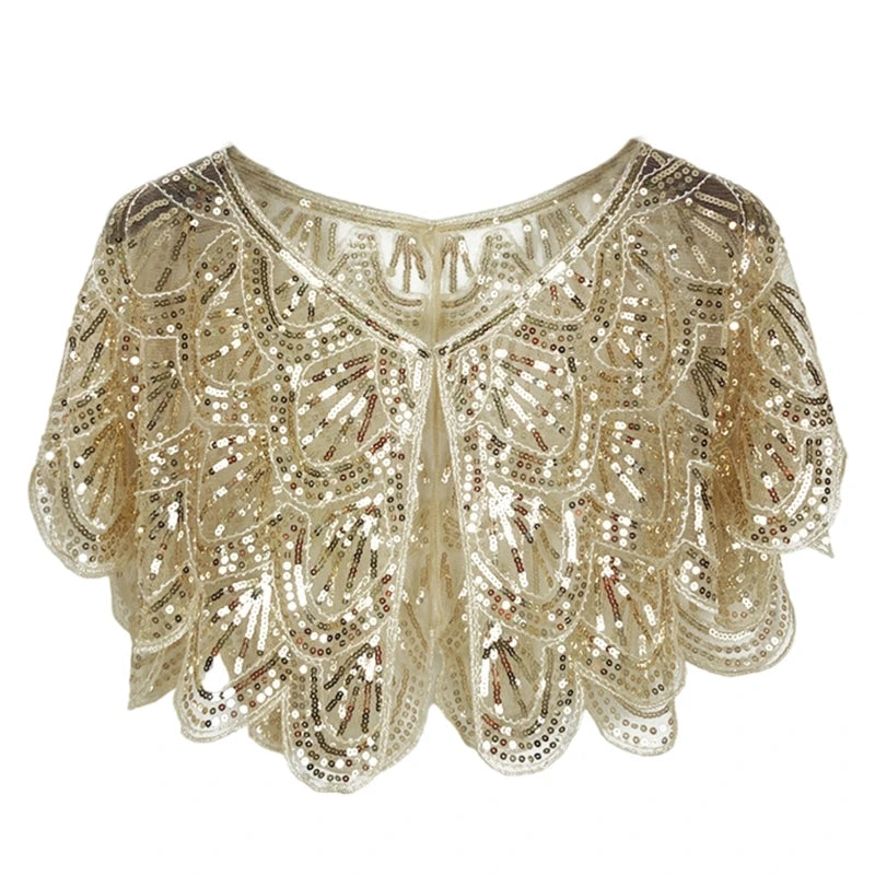 Sequins Lace Shawls Palaces Styles Women Shawls Sunscreen Hollows Out Cloak Tippet For Ladies Shawls Stylish Layering Women's
