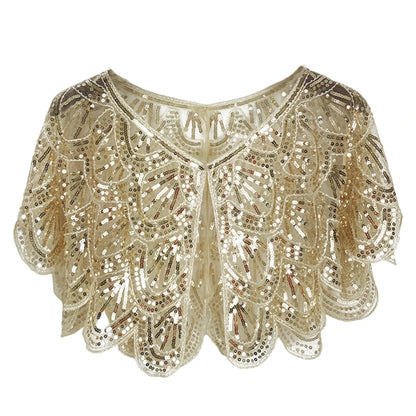 Sequins Lace Shawls Palaces Styles Women Shawls Sunscreen Hollows Out Cloak Tippet For Ladies Shawls Stylish Layering Women's