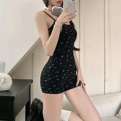 Sexy Backless Tank Rompers Top Bodycon Camisole Playsuits for Women Sleeveless Skinny Short Playsuits 2000s Clothes Y2k