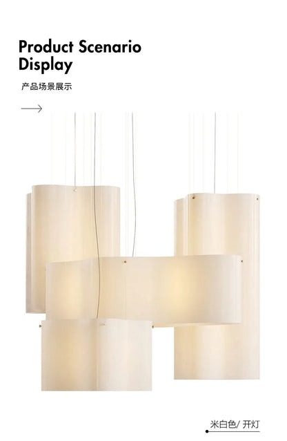 Designer Cloud Pendant Light for High Ceiling Lobby Wabi Sabi LED Hanging Chandelier For Parlor Restaurant Hotel Project Lights
