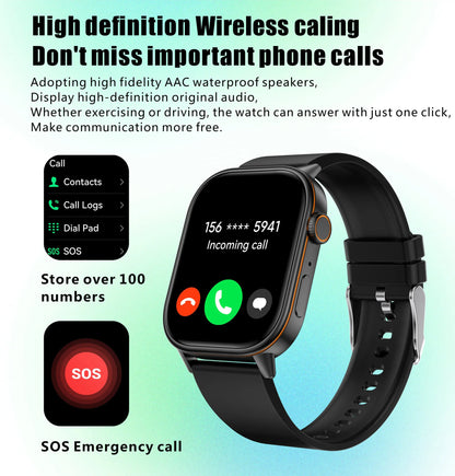 LIGE 2026 For Android IOS GPS Smart Watch Women 2.01" HD Screen Heart Rate Bluetooth Call Compass IP68 Waterproof Men Smartwatch