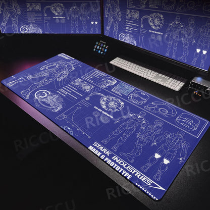 Lager I-Iron Man Mouse Pad Anime Hero Gamer Cabinet PC Gaming Non-slip Carpet Accessories Office Home Keyboard Computer Desk Mat