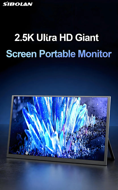 SIBOLAN 27 inch 165Hz Portable Monitor 2K 2560*1440P IPS Gaming Second Screen with USB C HDMI Port for PC Laptop PS5 Switch
