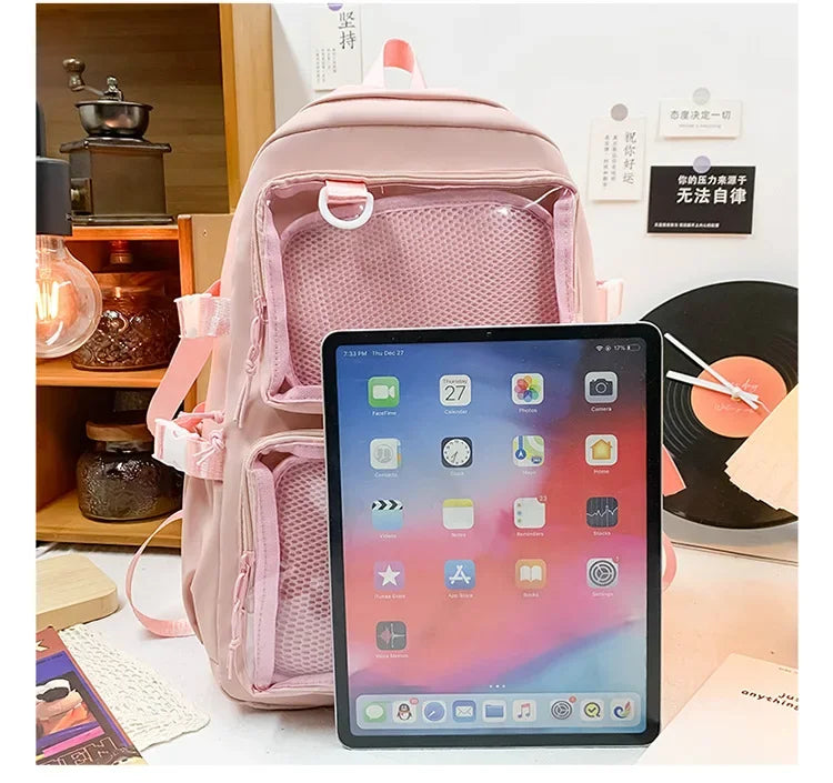 Japanese Kawaii Itabag Women New 2026 Transparent Backpack Women Large Capacity Ita Backpack School Bags for College Student JK