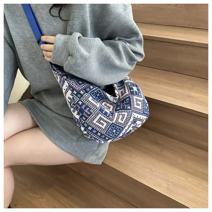 Canvas Shoulder Bags Fashion Large-capacity National Style Underarm Bags Messenger Bag Women Female