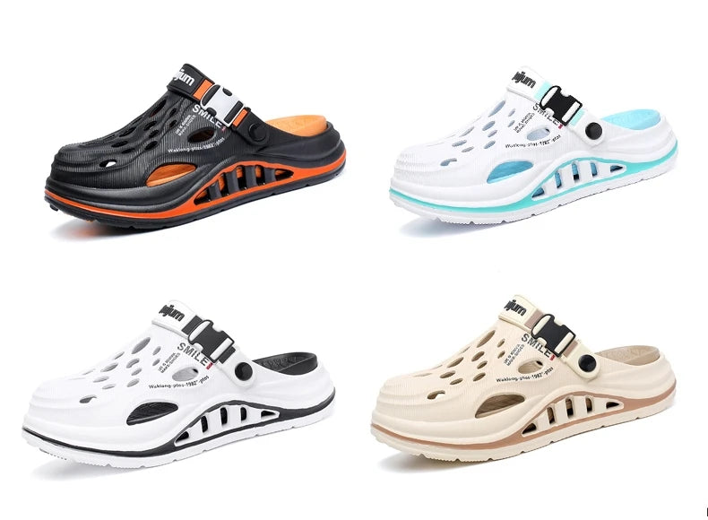 Summer Men's Beach Clogs Outdoor Sandals Comfortable Slippers EVA Slides For Men Casual Garden Shoes Male Women Beach Slippers