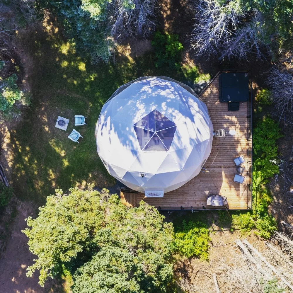 Luxury Geodesic Dome Tent for Boutique Resort Hotel Glamping Accommodation Custom Outdoor Living Space Eco Tourism Solution
