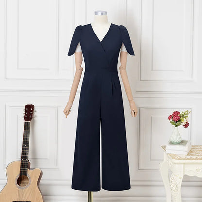 2025 ZANZEA Fashion Summer Women Party Jumpsuits Short Sleeve V-Neck Casual Rompers Playsuits Solid Elegant Pockets Streetwear