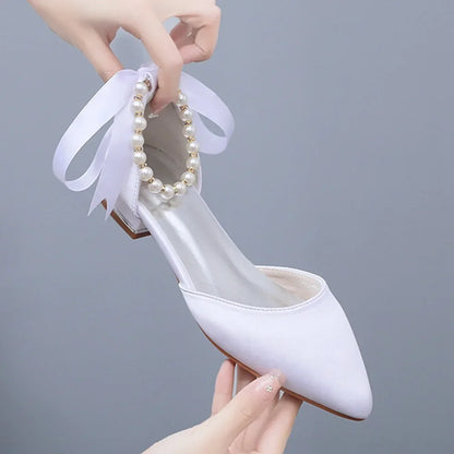 Summer New Women Shoes Fashion Pointed Tip Flat Sandals for Woman Elegant Dress Wedding Shoe Luxury Designer Shoes Zapatos Mujer