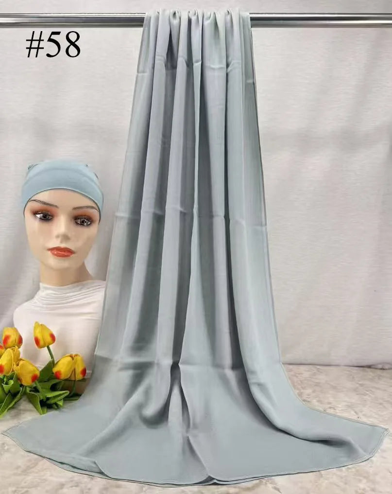 Mini Modal Hijab with Undercap Set Basic Stretchy Pullover Headscarf Thin Breathable Sunscreen Head Wrap Hijabs Scarf 165*50cm