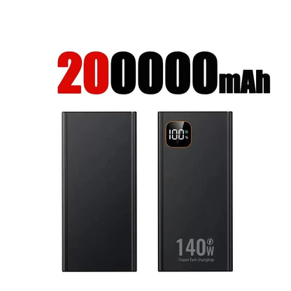 Lenovo 140W Super Fast Charging 2026 Ultra Capacity CCC Portable Charger Power Bank For IPhone Samsung 500000mAh