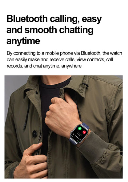AMOLED Smart Watch ET588 Bluetooth Calling Sports Fitness Tracker Wristwatch ECG Health Monitoring SOS Men Women Smartwatch