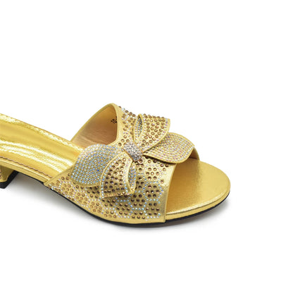 Plus Size Glitter Studs Bow-tie Round Toe Classical Design Luxury Women Pumps Low Heels Dress Party Shoes Rhinestone Women Pumps