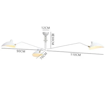 Industry Ceiling Lamp Nordic Black Spider Light Led Iron Black Ceiling Light for Home Decor Living Room Led Chandeliers Lights