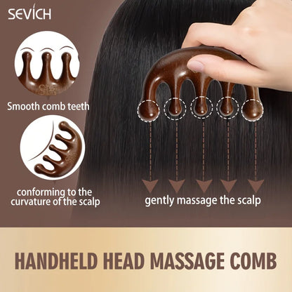 2pcs Set Herbal Hair Oil & Sandalwood Comb India Hair Oil Ayurvedic Hair Growth Oil Rosemary Hair Growth Oil Hair Regrowth Serum