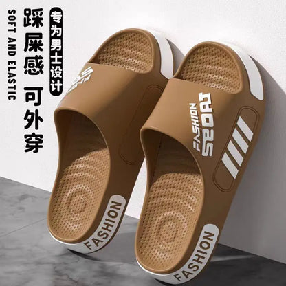 Big Size 48-49 Men Slippers Summer Flat Sole Home Slippers For Women Man Open Toe Trend Slides Couple Light Beach Shoes Sandals