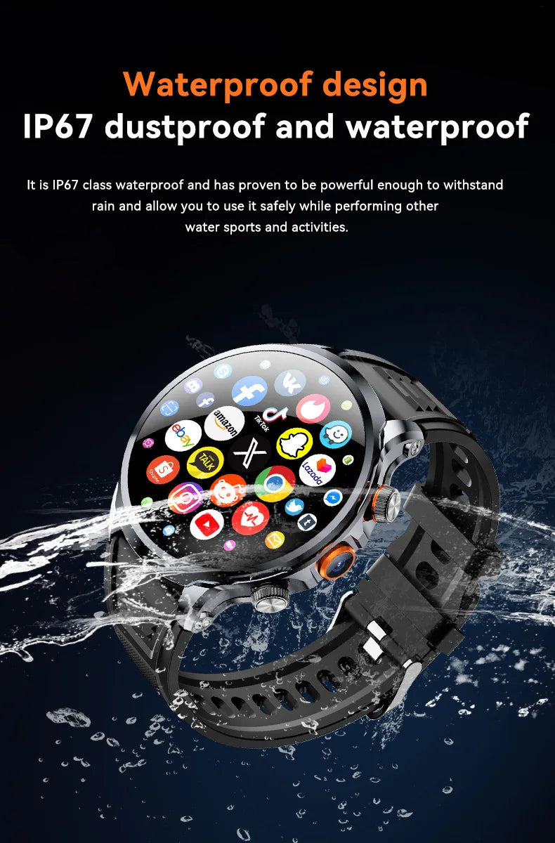 4G Network Smart Watch Google Play Maps 1.95-inch 3D SIM Card Download APP Camera GPS WIFI NFC Call Android Men Women Smartwatch