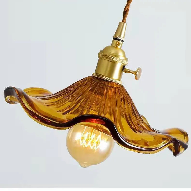 Nordic Style Simple LED Pendant Light Fixtures Bedroom Living Room Bar Colorful Glass Copper Hanging Lamp Lights