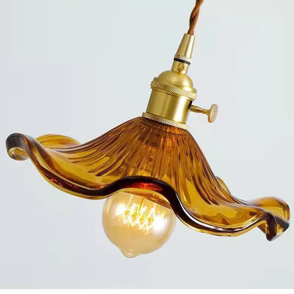 Nordic Style Simple LED Pendant Light Fixtures Bedroom Living Room Bar Colorful Glass Copper Hanging Lamp Lights